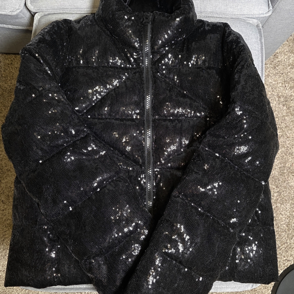 Ciao Milano 1969 CM Black Sequin Puffer Jacket – Size L - Picture 15 of 17